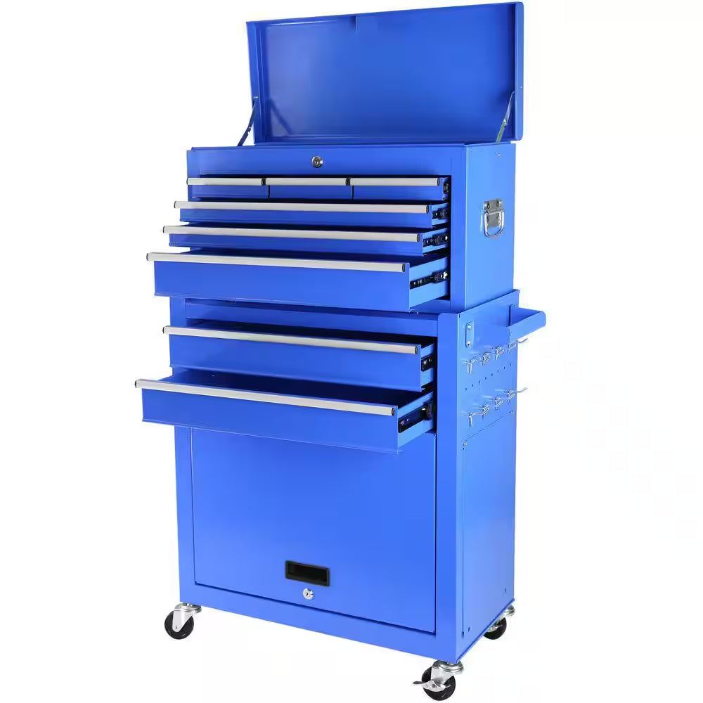 Rolling Tool Chest with Wheels and 8 Drawers, Detachable Large Tool Cabinet with Lock for Garage