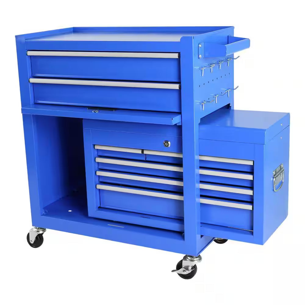 Rolling Tool Chest with Wheels and 8 Drawers, Detachable Large Tool Cabinet with Lock for Garage